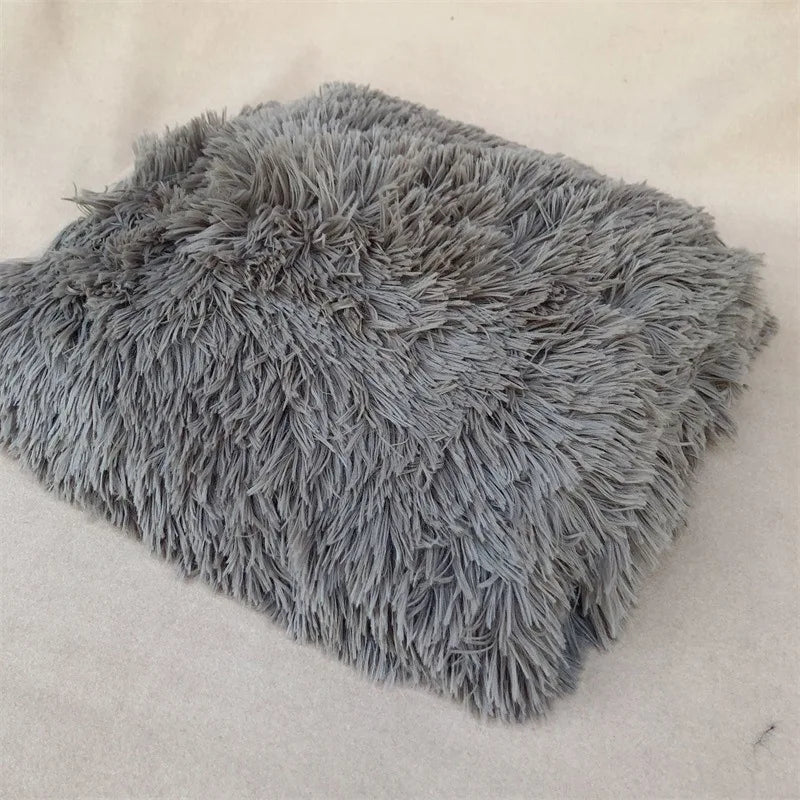 Newborn Photography Plush Blanket Baby Photo Background Rug for Studio Long Pile Fur Mat 0-12M
