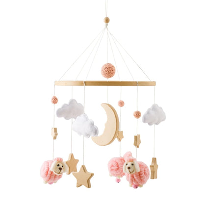 Baby Wooden Crib Mobile Bed Bell Hanging Rattle Toy Newborn Music Box Bed Bell Hanging Toys Holder Bracket Infant Crib Baby Gift