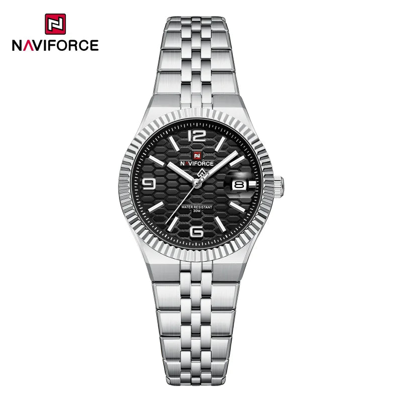 New NAVIFORCE Women 2026 Fashion Watch High Quality Waterproof Ladies Quartz WristWatches Female Steel Bracelet Romantic Clock