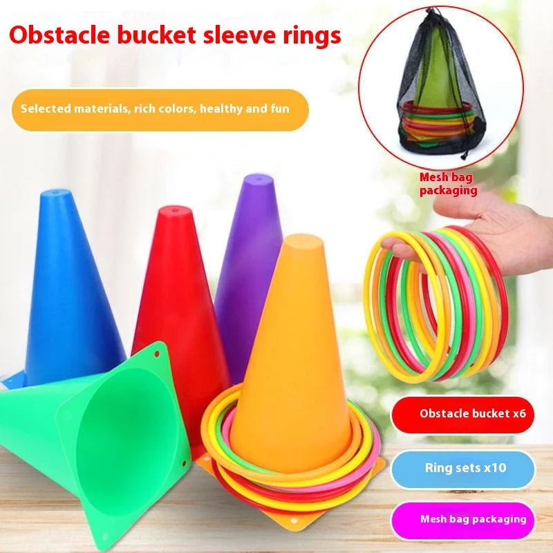 Children's Sports Toy Ring Throwing Game Outdoor Throwing of Plastic Rings Parent-Child Interactive Competition Sensory Training