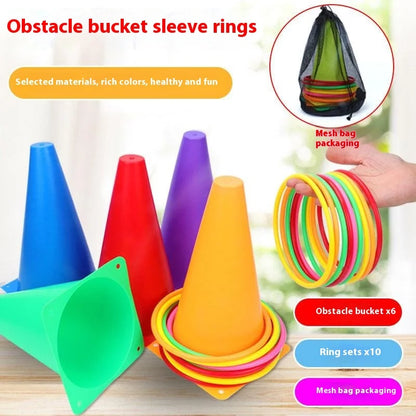 Children's Sports Toy Ring Throwing Game Outdoor Throwing of Plastic Rings Parent-Child Interactive Competition Sensory Training