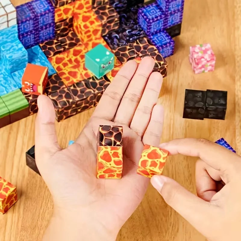 Random Magnetic Building Blocks Magnet Set Bricks Mini World STEM Construction DIY Educational Toys For Kids Birthday Gifts