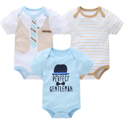 Honeyzone Summer Baby Clothes Infant Girls Romper Cute Lion Full Print Boys Bodysuits 2pcs /Set Trottie Jumpsuits Outfits 