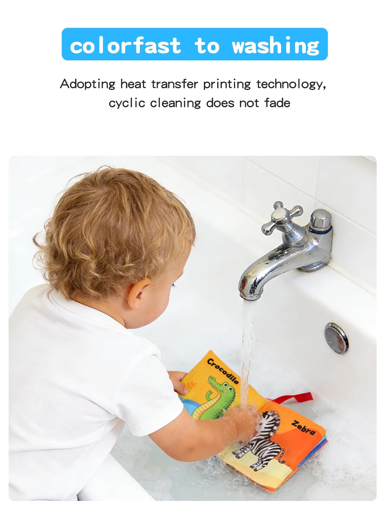 6Pcs Baby Cloth Books Set Non-Tearable Sensory Books for Early Learning Fruit Animal Number Cognition Toy 0-12 Months