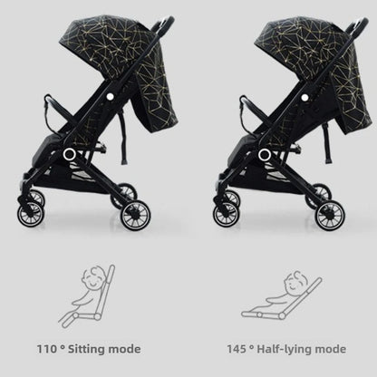 Twin Baby Stroller High View Detachable Stroller Foldable and Lightweight Stroller with Sitting and Lying Function