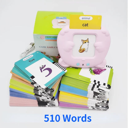 Talking Flash Cards Early Educational Toys  Baby Boys Girls Preschool Learning Reading Machine  Interactive Gift