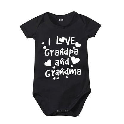 Pure Cotton I Love Mom Newborn Rompers  I Love Dad Baby Romper Twins Matching Bodysuit Summer for 0-24 Months Baby Clothes