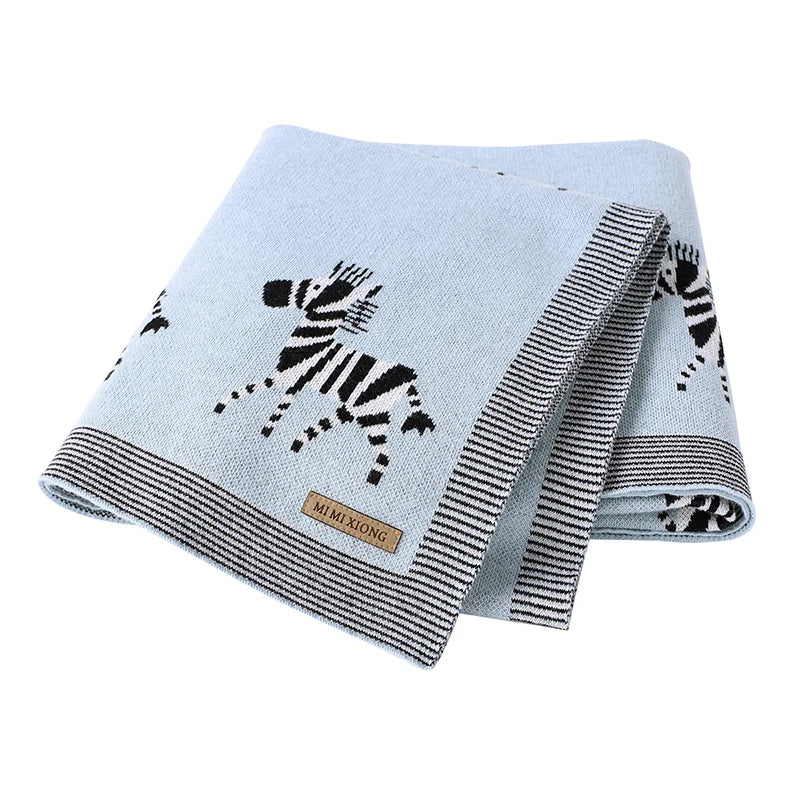 Cotton Knitted Baby Blanket Newborn Boys Girls Super Soft Stroller Basket Swaddle Wrap Plaid 100*80cm Infant Receiving Bed Quilt
