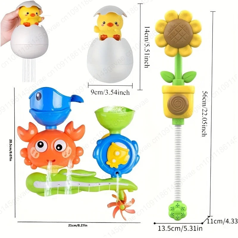 Baby Bathtub Water Play Set Rotating Sprinkler