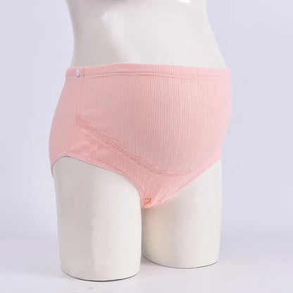 Soft Cotton Maternity Panties High Waist Adjustable Seamless Plus Size