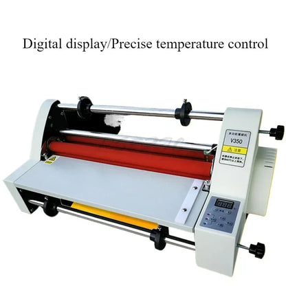 V350 Fully Automatic Hot and Cold Laminating Machine Electronic Temperature Control Dual-use Hot Roller Laminating Machine
