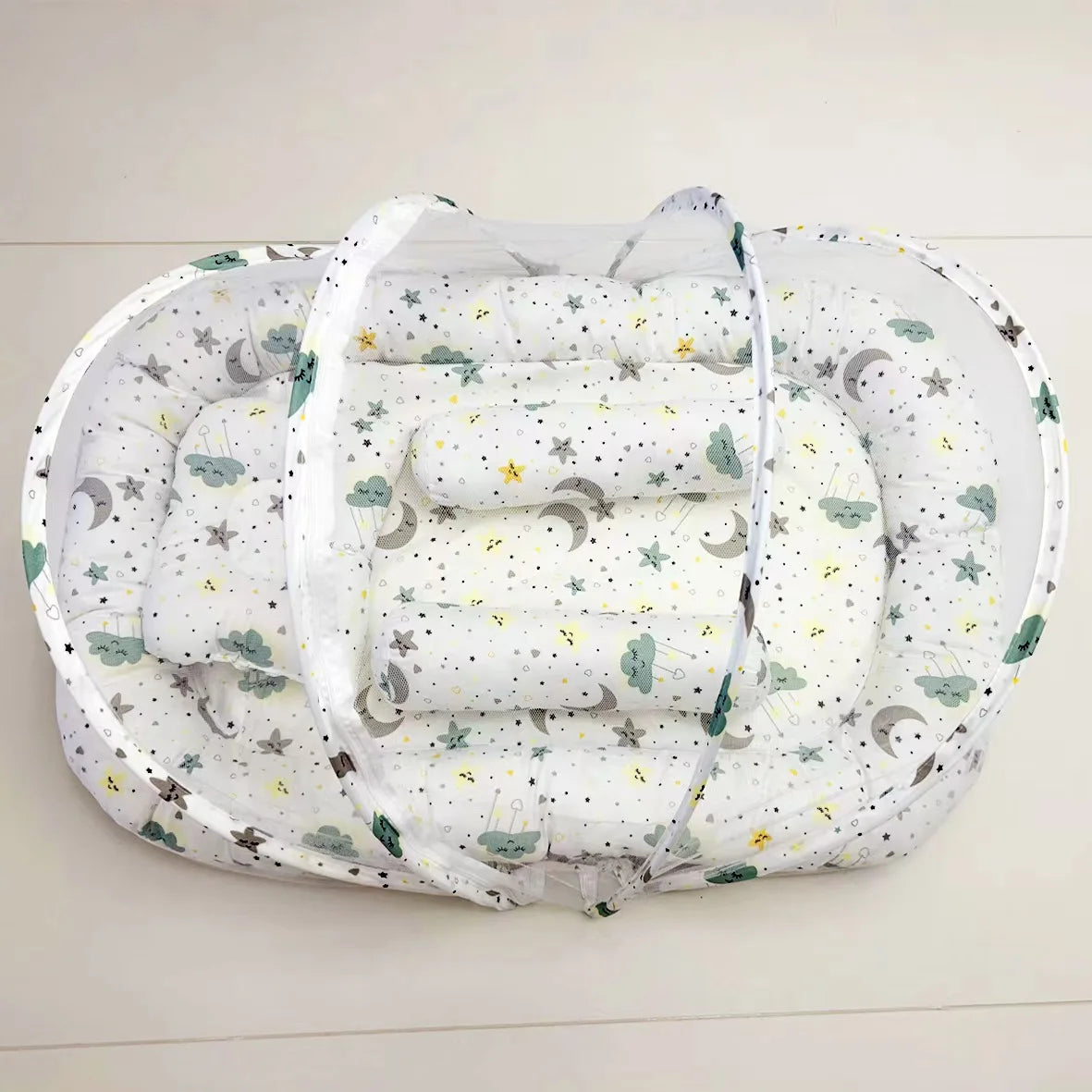 Multi-Function Travel Baby Nest Portable Baby Bed Crib Foldable Babynest Bassinet Infant Sleeping Children's Bed with Mosquito