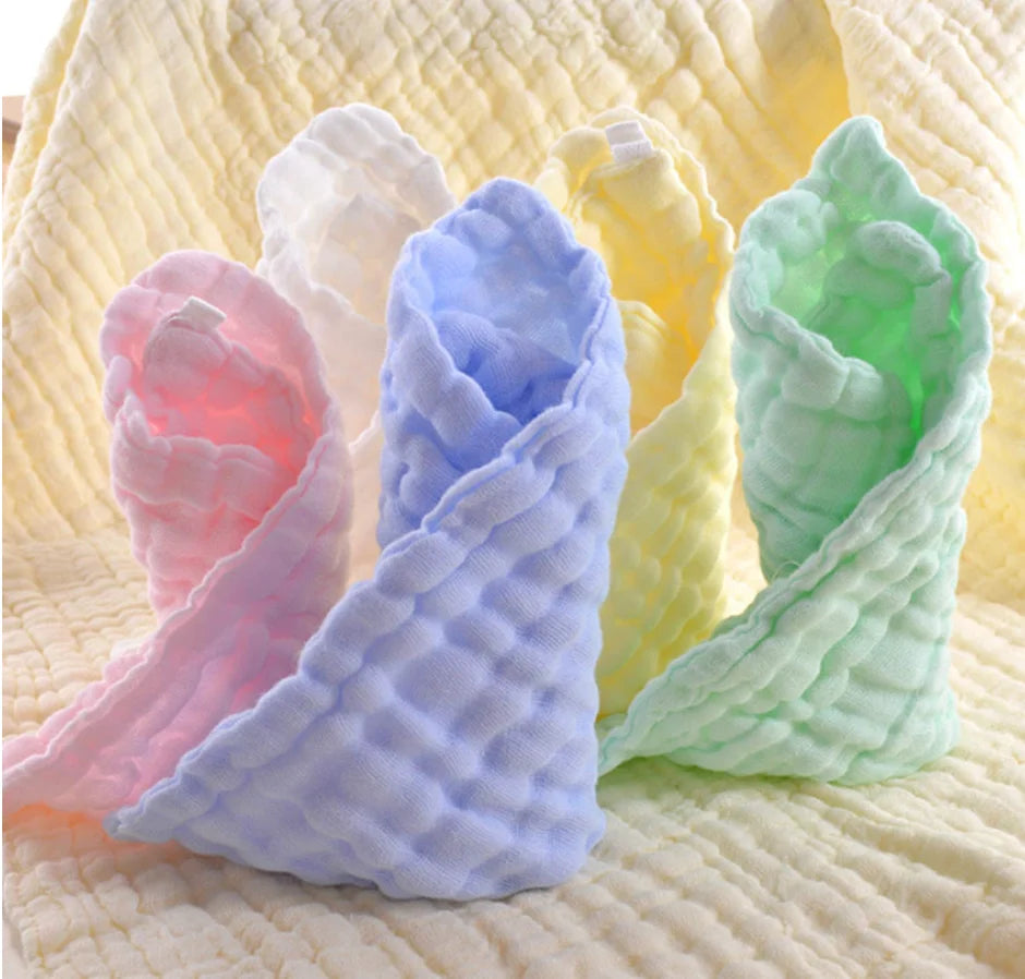 Baby Washcloths - Natural Cotton Baby Wipes - Soft Newborn Face Towel and Washcloth for Sensitive Skin