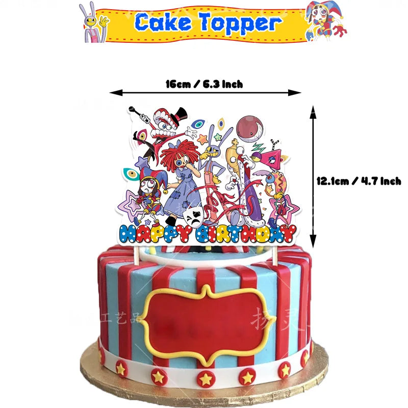 The Amazing Themed Birthday Party Decorations Digitaled Circus Tableware Plates Balloons for Baby Shower Party Favors Kids Gifts