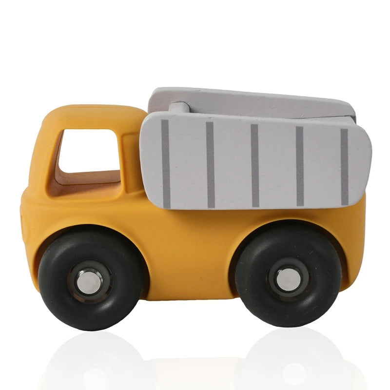 Montessori Baby Silicone Car Toys 0 12 Months Newborn Baby Things Silicone Baby Teether Toy Car  Educational Toy Silicone Blocks