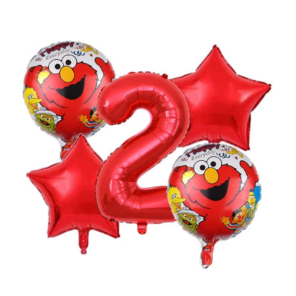 Cartoon Sesames Street Birthday Party Decorations Balloons Plate Cup Banner Tableware Set for Baby Shower Party Favors Kids Gift