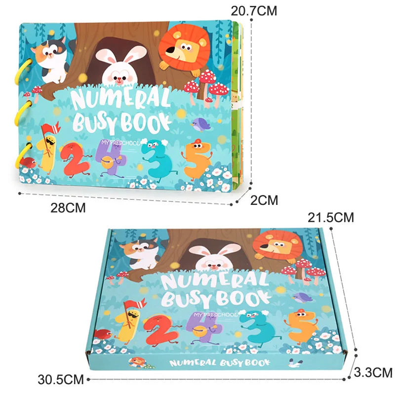 Montessori Baby Busy Book My First Book Early Learning Education Toy for Toddlers