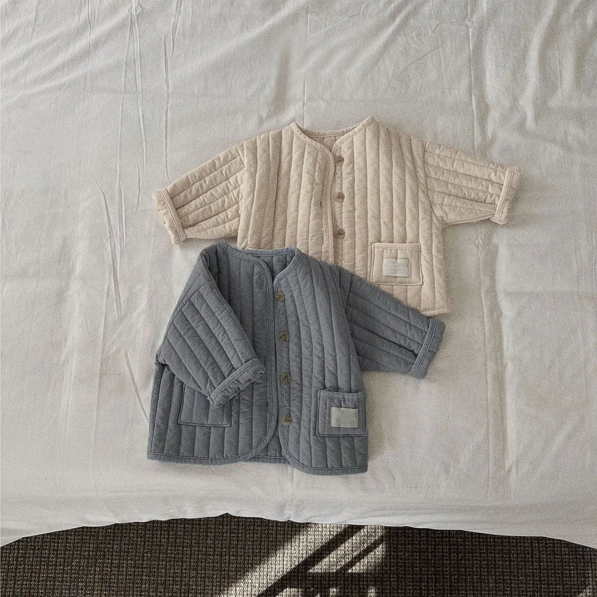 Winter New Baby Long Sleeve Warm Coat Plus Velvet Thick Cardigan Coat Toddler