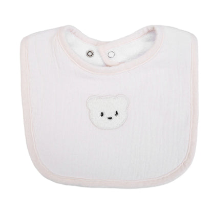 Cute Bear Cotton Baby Bibs Saliva Towel U-Absorbent Pockets Children Kids Boys Girls Feeding Burp Clothes