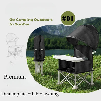 Outdoor Beach Chairs Portable Travel Folding Kids with Feeding Chair