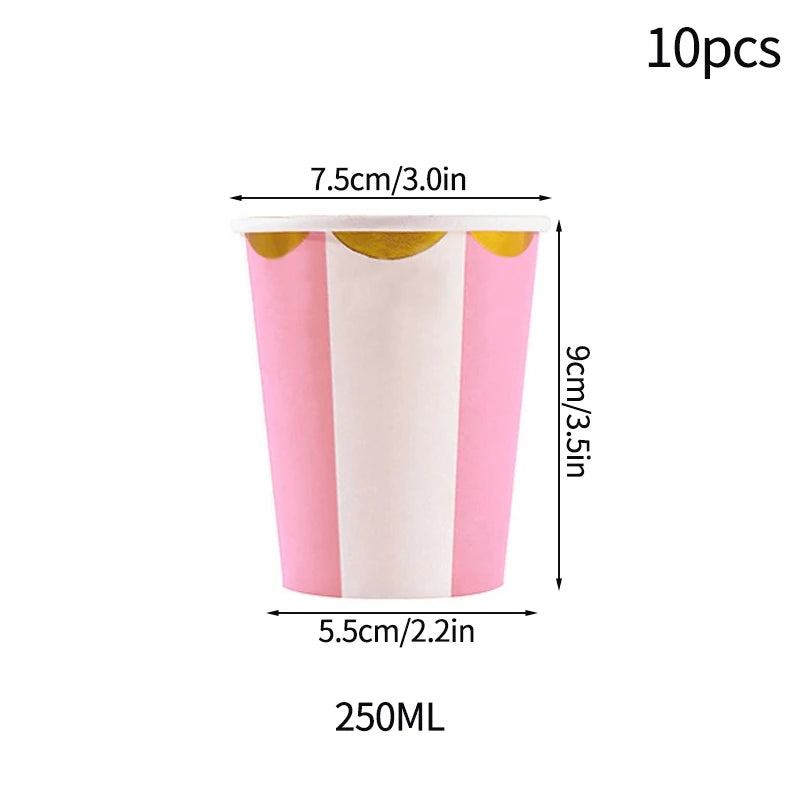 Birthday Decorations Party Paper Plates Cups Baby Shower Party Accessories Party Favors Gifts Plates for Party Supplies