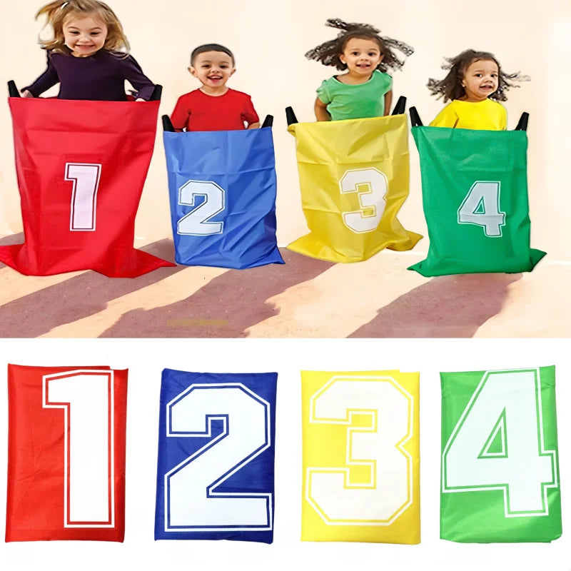 4Pcs Fun Outdoor Sports Props Kangaroo Jumping Bag Sack Race Games Parent-child Interactive Sense Training Kids Preschool Toys