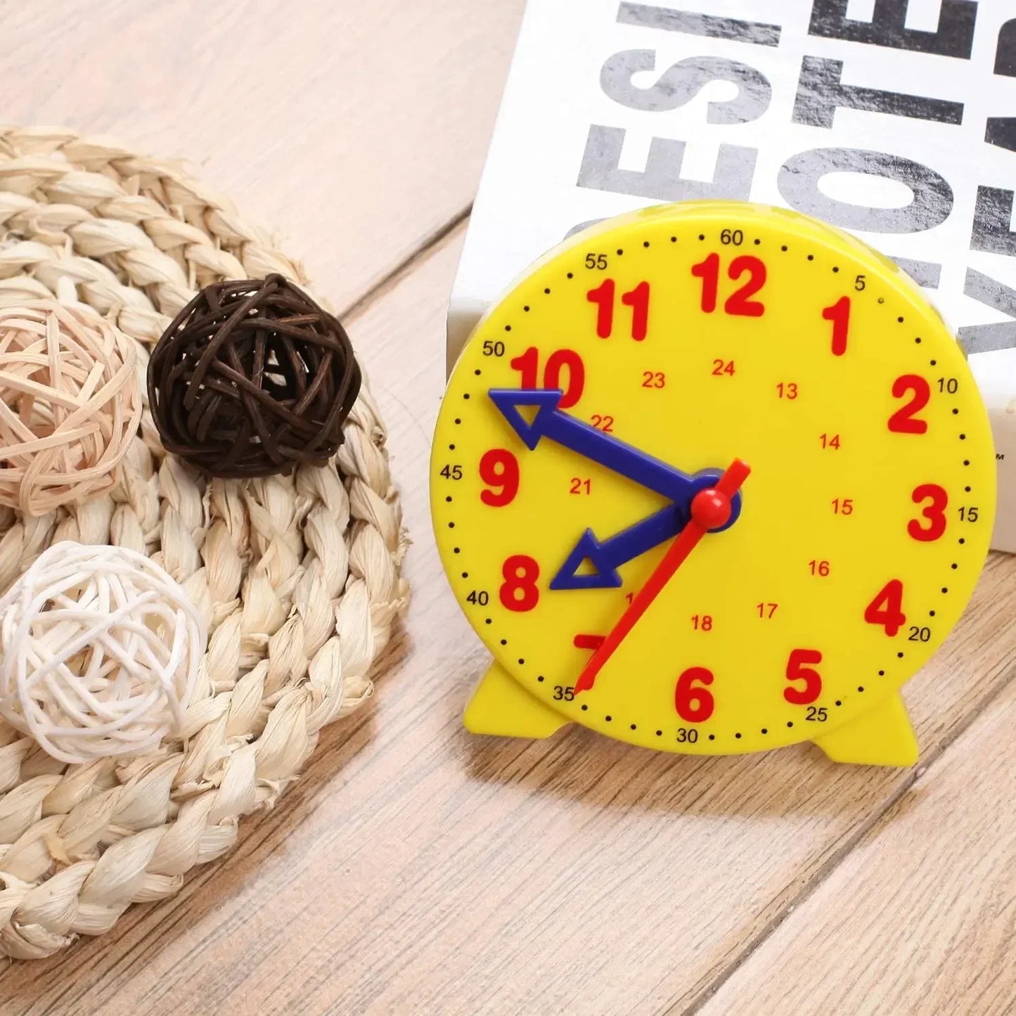 Montessori Time Teaching Clock Student Math Skill Demonstration Clock Model Early Education Learning Resources