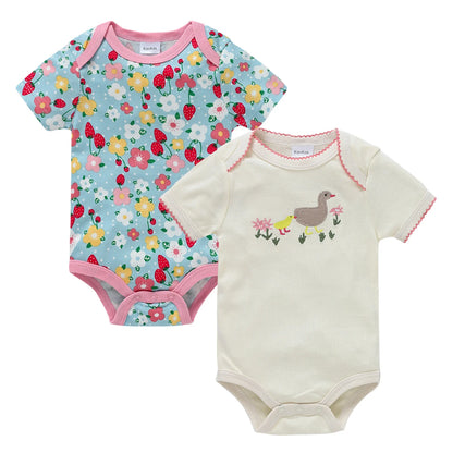 Honeyzone Summer Baby Clothes Infant Girls Romper Cute Lion Full Print Boys Bodysuits 2pcs /Set Trottie Jumpsuits Outfits 