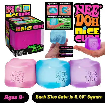 Squishy  Needoh Nice Cube Sensory Stress Reliever Fidget Tool Anti-Anxiety Relief Squeeze Kids Toy