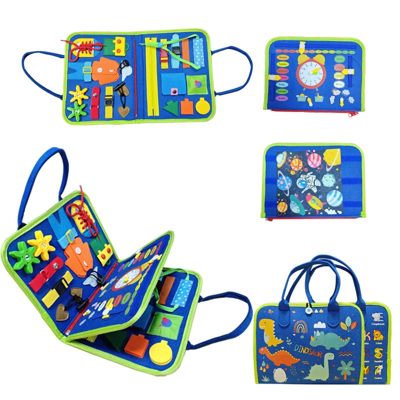Busy Board Montessori Toys Baby Sensory Board Educational Toys Quiet Books Learning Fine Motor Skill Toys Autism Sensory Toys