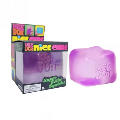 Nee Doh Jellyfish & Cube Squish Toy, Stress Relief Fidget Toy, Sensory for Kids & Adults