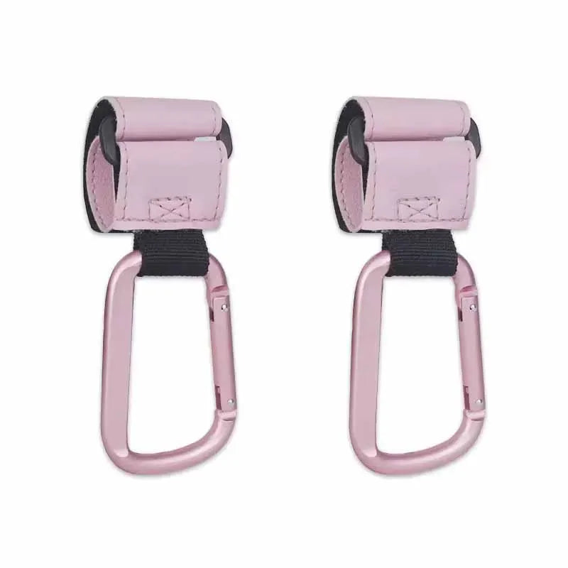 1/2pcs Baby Stroller Hooks Clips PU Leather Rotatable Cart Organizer Pram Hook Pram Rotate 360 Degree Stroller Accessories