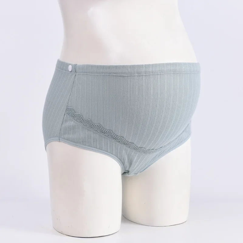 Soft Cotton Maternity Panties High Waist Adjustable Seamless Plus Size