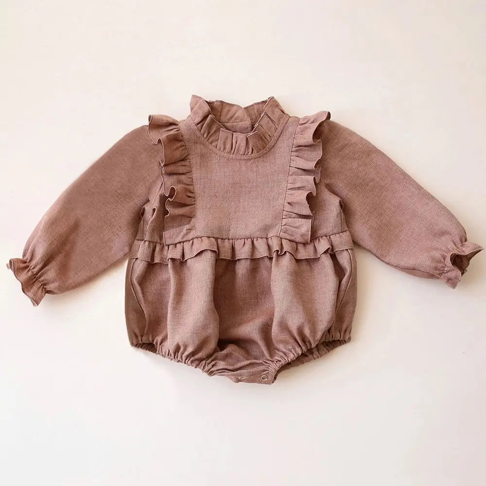 Vintage Floral Baby Girl Romper Spring Baby Girl Clothes