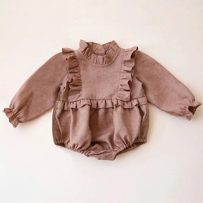 Vintage Floral Baby Girl Romper Spring Baby Girl Clothes