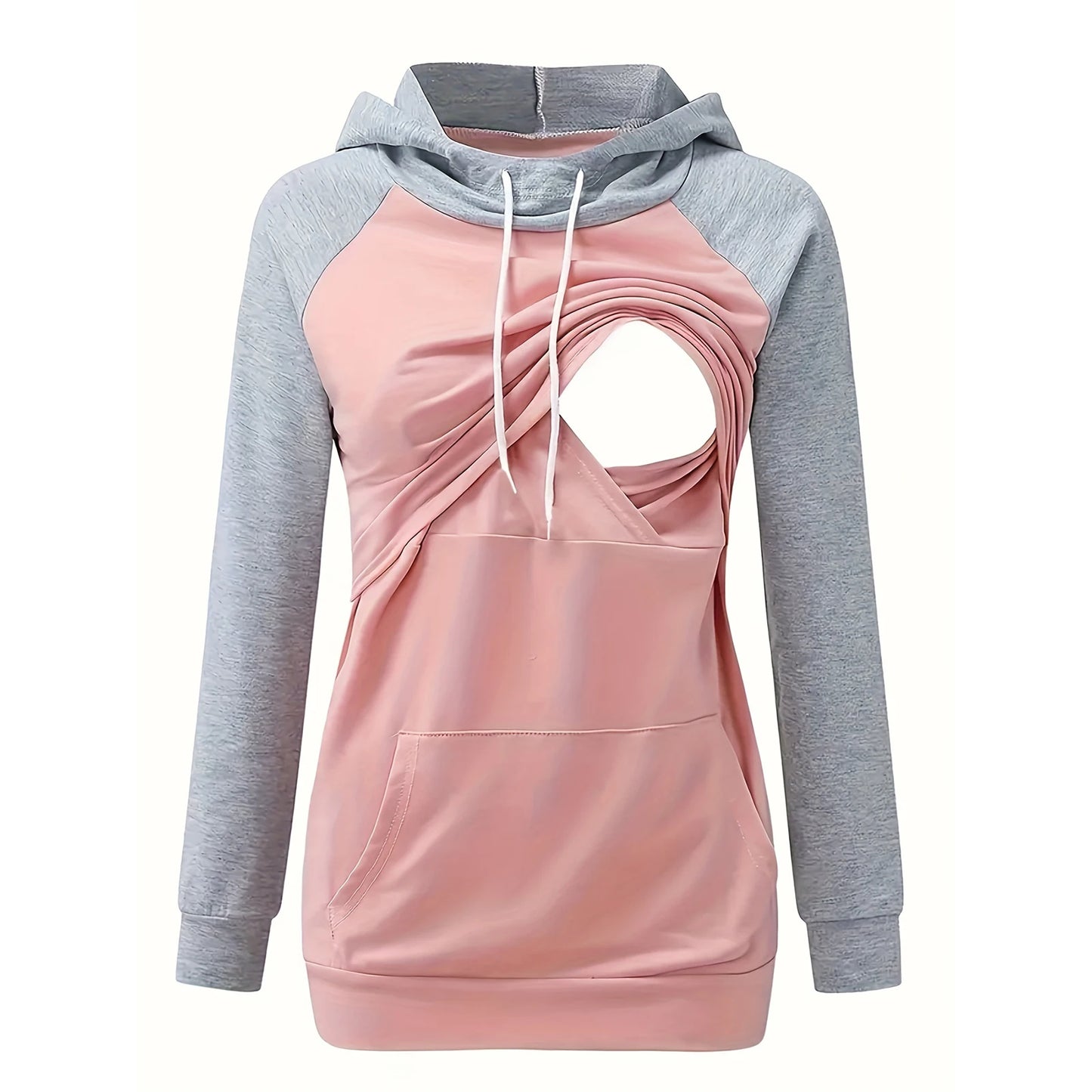 Women's Maternity Nursing Hoodie Sweatshirt Hoodies Long Sleeve Breastfeeding Pregnancy Pocket Clothes