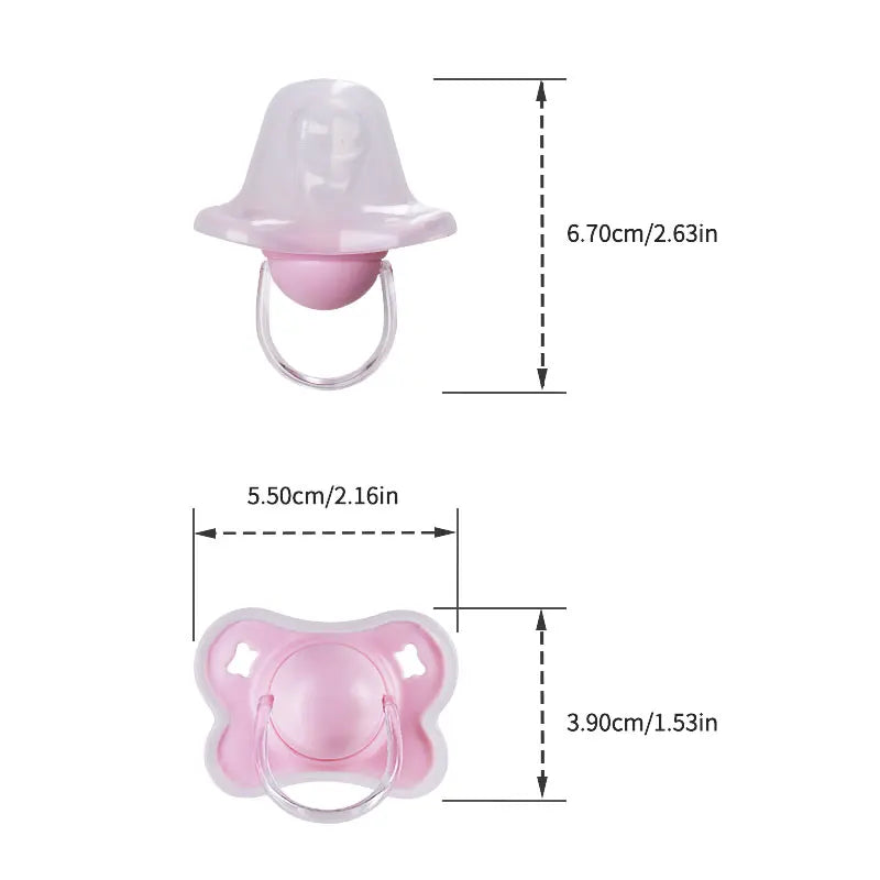 1PC Baby Pacifier Silicone Soother Newborn Round Nipple BPA Free 100% Food Grade With PP Dust Proof Lid