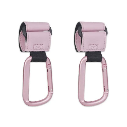 1/2pcs Baby Stroller Hooks Clips PU Leather Rotatable Cart Organizer Pram Hook Pram Rotate 360 Degree Stroller Accessories