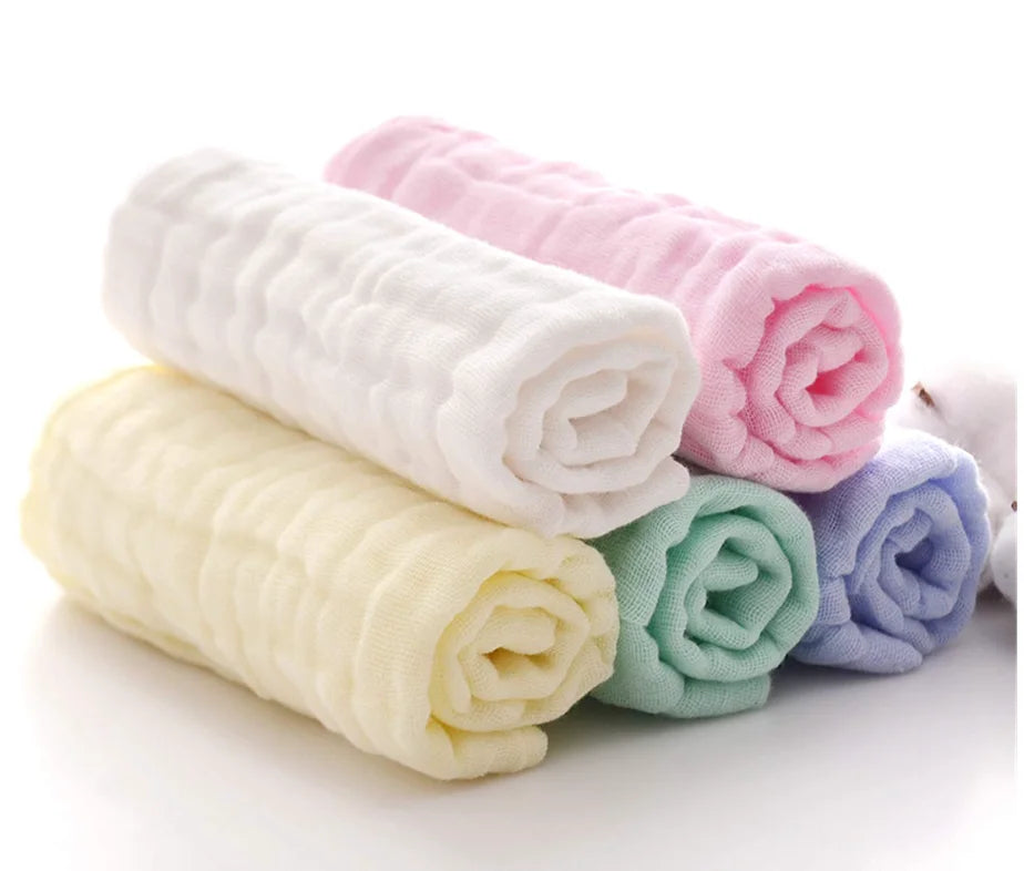 Baby Washcloths - Natural Cotton Baby Wipes - Soft Newborn Face Towel and Washcloth for Sensitive Skin