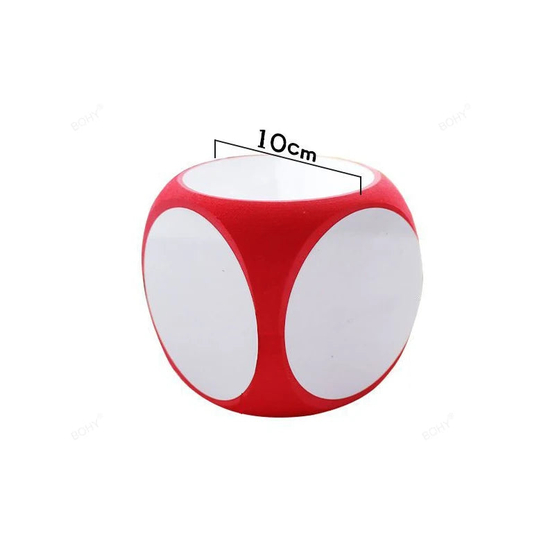 Blank Dice Write on/Wipe Off Dice Portable Erasable Blank Game Cubes for Classroom Teaching Dry Erase Educational Dice