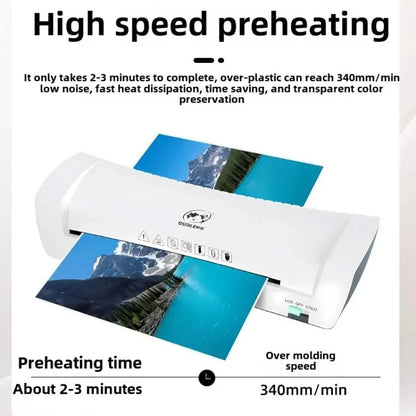 Home Office SL200A4 Laminator Thermoplastic Cold Mounting Dual-use Quick Preheating Constant Temperature Anti-Bubble Photo and D