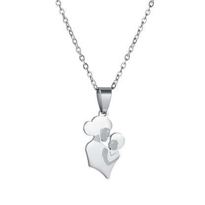 Family Love Son Daughter Necklaces Stainless Steel Multiples Childs Pendant Boys Girls Mothers Love Gifts For Mom Jewelry