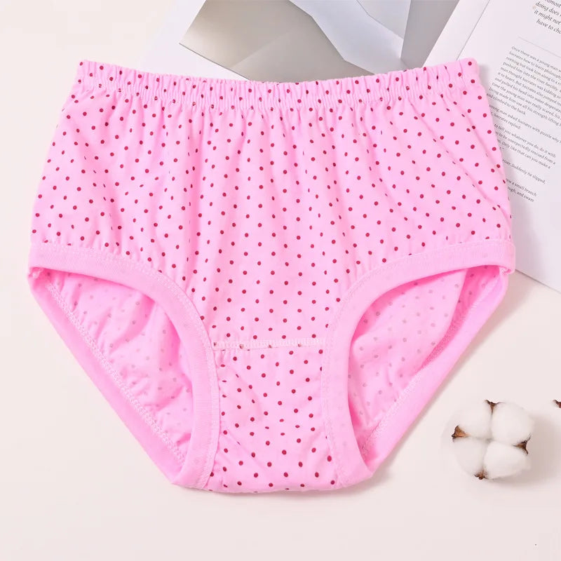 1pcs Pure Cotton Women Panties Large Size High Waist Plus Size
