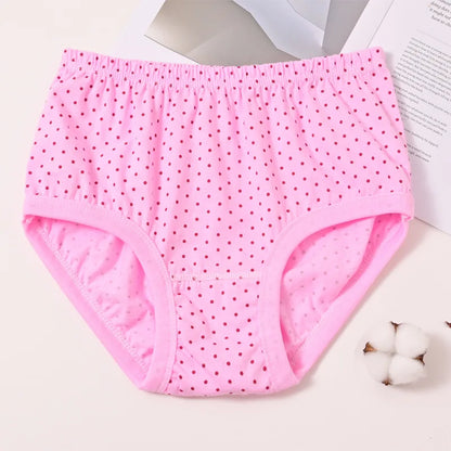 3pcs Pure Cotton Women Panties Large Size High Waist Underwear Plus Size Female