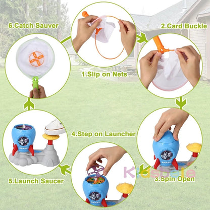 Outdoor Activity Toy Kids Flying Disc Launcher