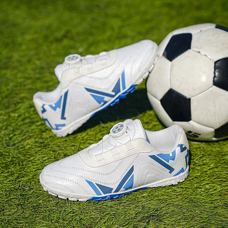 Kids Turf Soccer Cleats, Breathable Non-Slip Professional Outdoor Training Shoes for Boys Girls