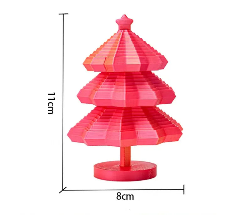 3D Printed Expanded Sensory Fidget Star,Easy-Grip Handles, Whirling Spiral Hexagon Spinner for Stress (Red and Blue,4.64in)