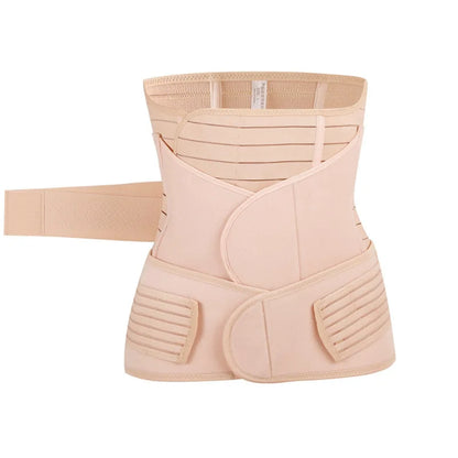Postpartum Belly Wrap Set 3pcs Adjustable Support Band for C-Section & Natural Birth, Breathable & Comfortable Core Compression