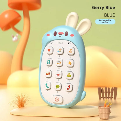 Baby Teether Simulation Mobile Phone 0-1 Year Old Children Music Phone Toy Early Education Educational Story Machine