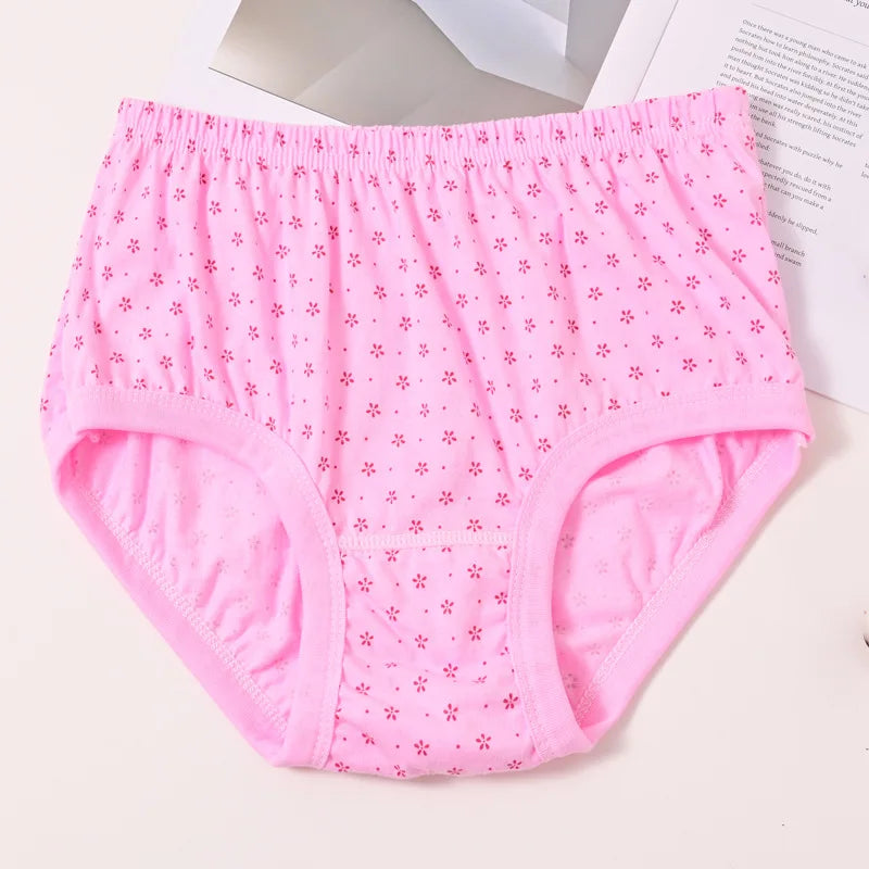 1pcs Pure Cotton Women Panties Large Size High Waist Plus Size